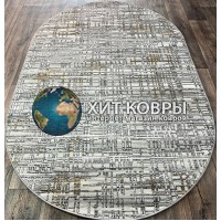 Турецкий ковер Antik 6088 Серый овал
